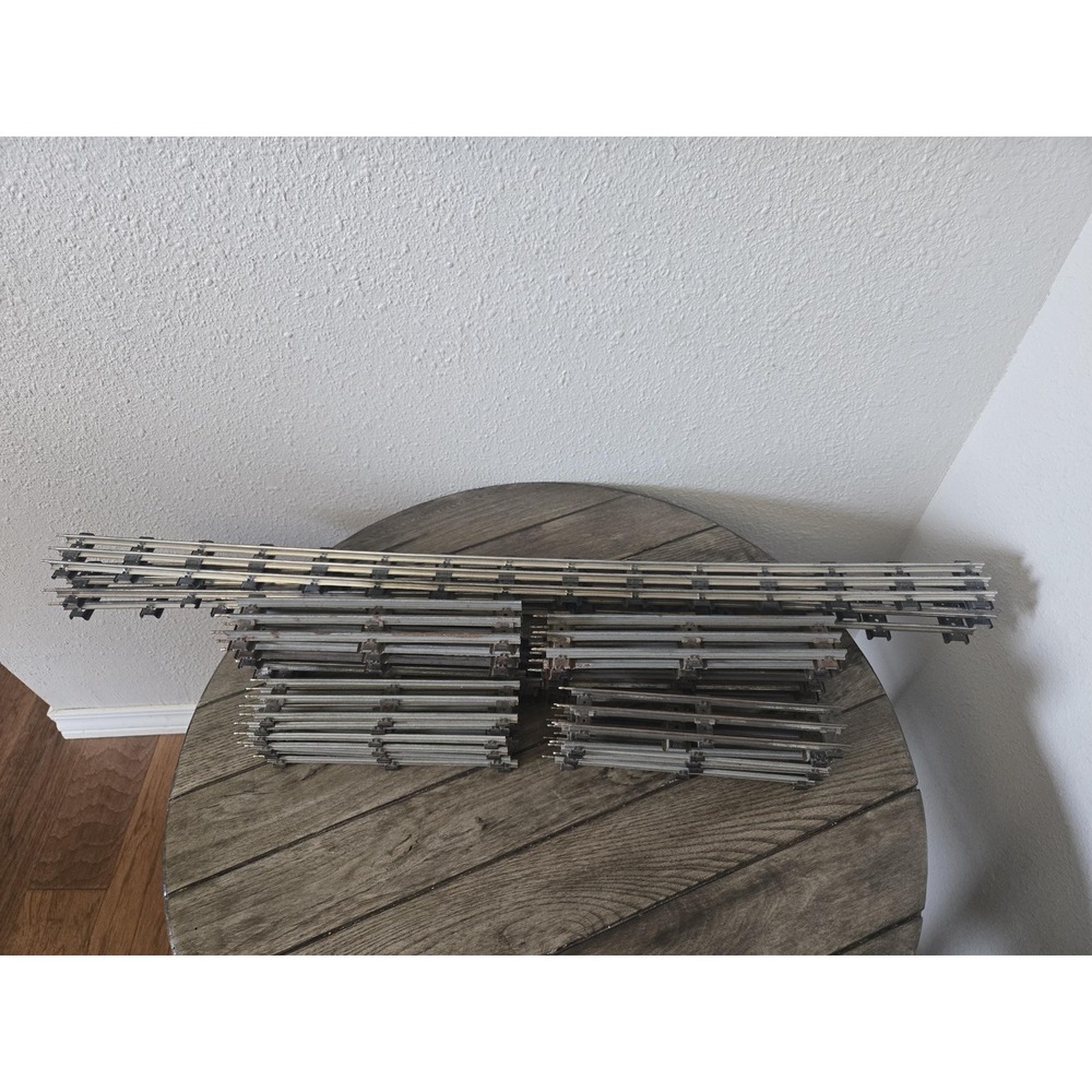 Vintage Lionel O Gauge Tubular Straight Track Lot 26 pc (3) 36" (11) 10" (12) 8" - Picture 3 of 11